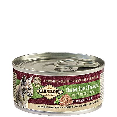 Konzerva Carnilove WMM for Adult Cats 100g Chicken, Duck & Pheasant