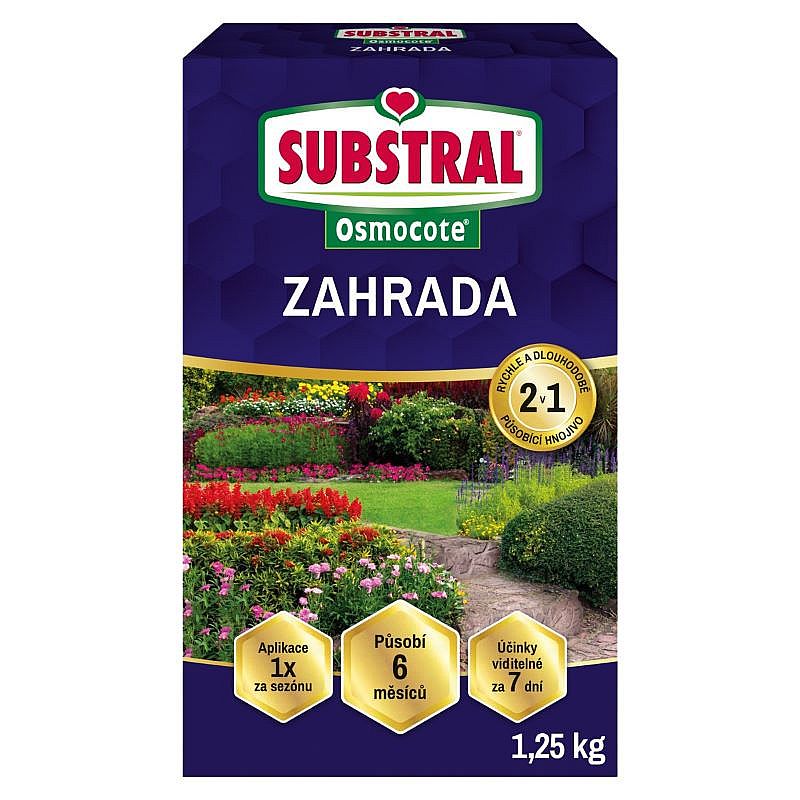 Substral Osmocote 2v1 1250g zahrada Evergreen hnojivo s postupným uvolňováním živin