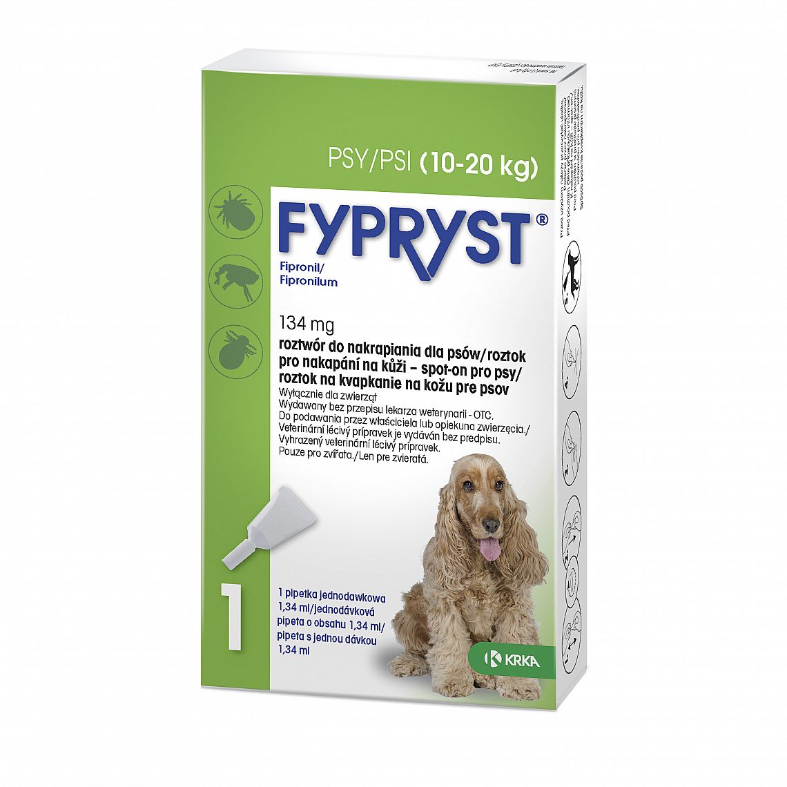 VVLP Kapky spot-on Fypryst Dog M sol 1,34ml pro psy o hmotnosti od 10 do 20kg