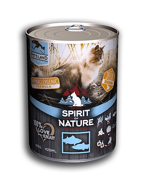 Konzerva Spirit of Nature Cat Tuna and Salmon 415g