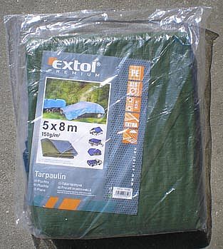 Plachta Extol 5x8m s oky 150g/m2