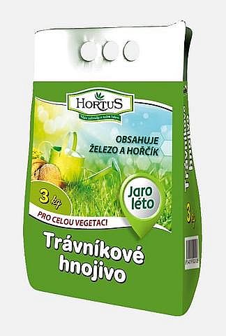 Trávníkové hnojivo 3kg NPK 15-5-5 Hortus