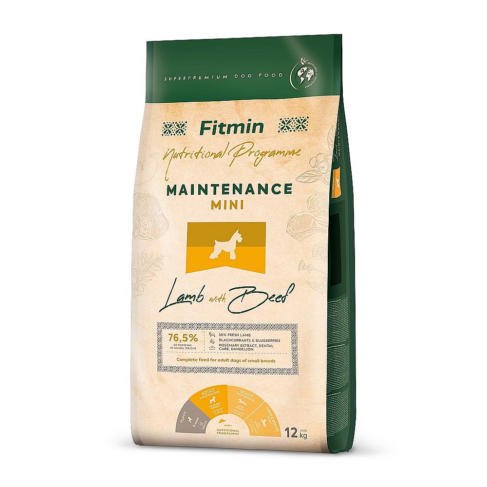 Fitmin Dog Mini Maintenance Lamb and Beef 12kg