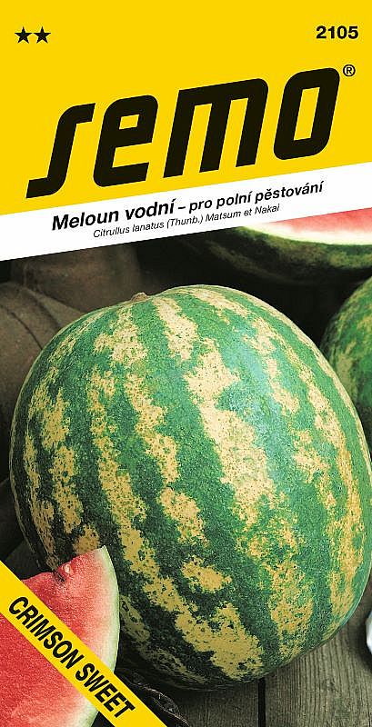 Meloun vodní CRIMSON SWEET žíhaný oválný, až 10kg