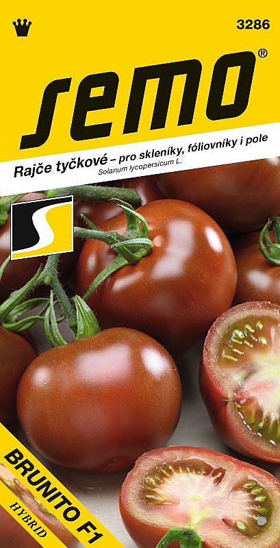 Rajče tyč. BRUNITO F1, typ KUMATO, hnědé, přímý konzum, polorané