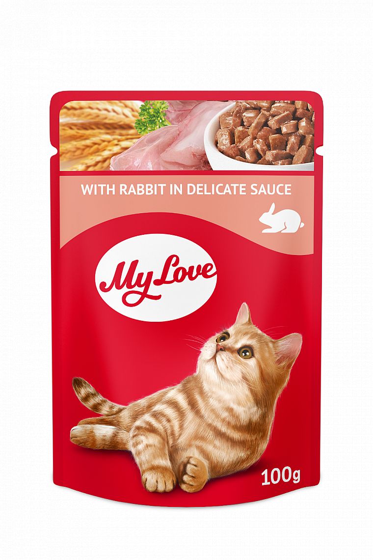 Kapsa MyLove Cat 100g with Rabbit in delicat sauce