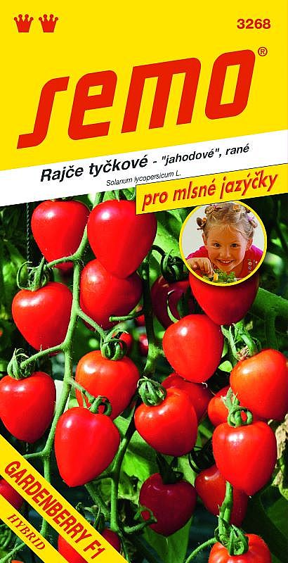 Rajče tyč. GARDENBERRY F1 jahodové,červené, rané