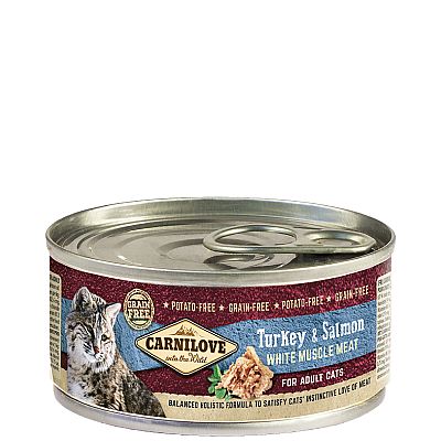 Konzerva Carnilove WMM for Adult Cats 100g Turkey & Salmon