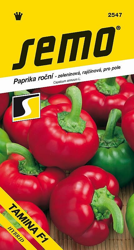 Paprika zeleninová TAMINA F1 pro pole, červená rajčinová