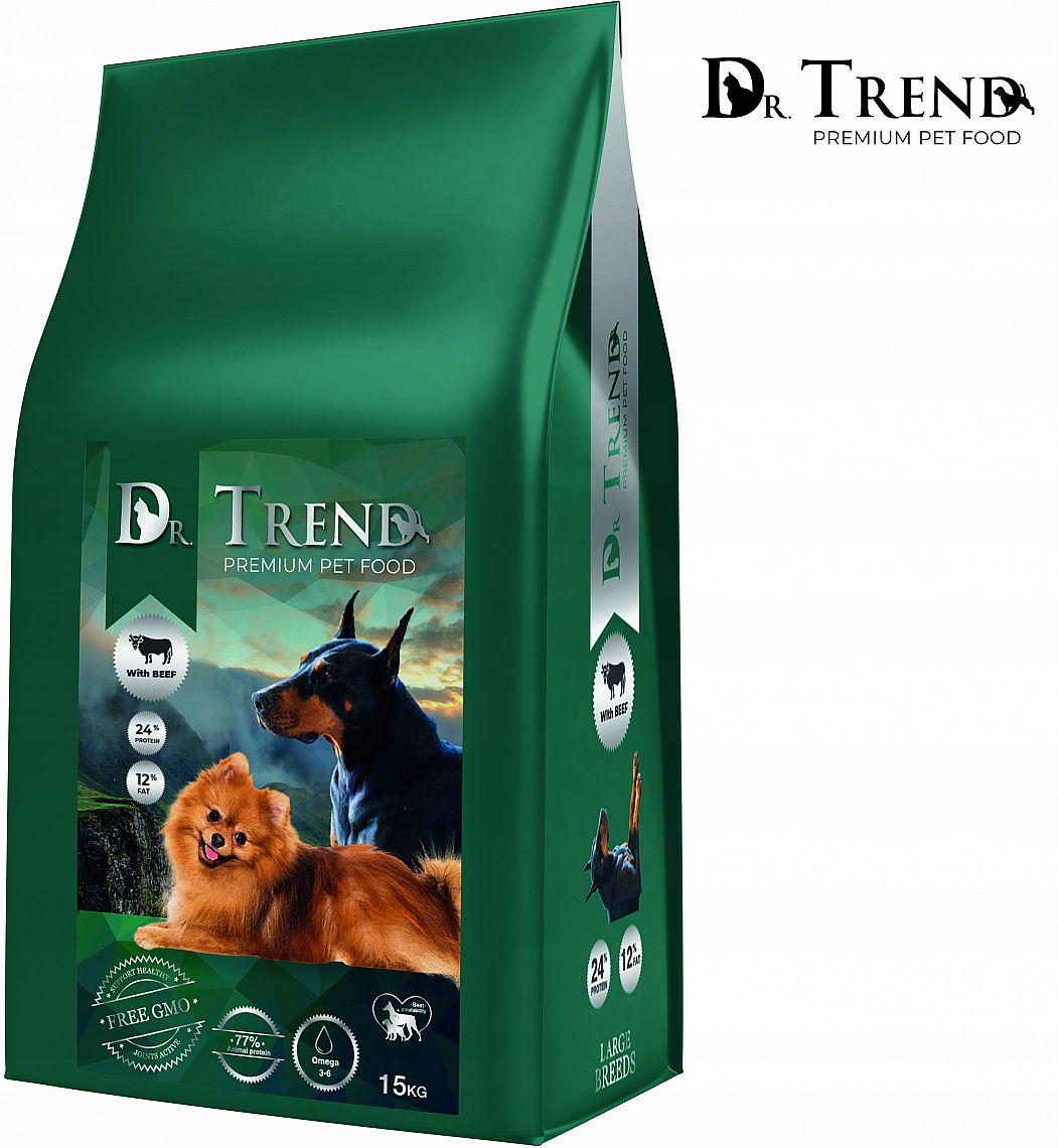 Dr. Trend Dog Premium Adult Large Breed with Beef 15kg