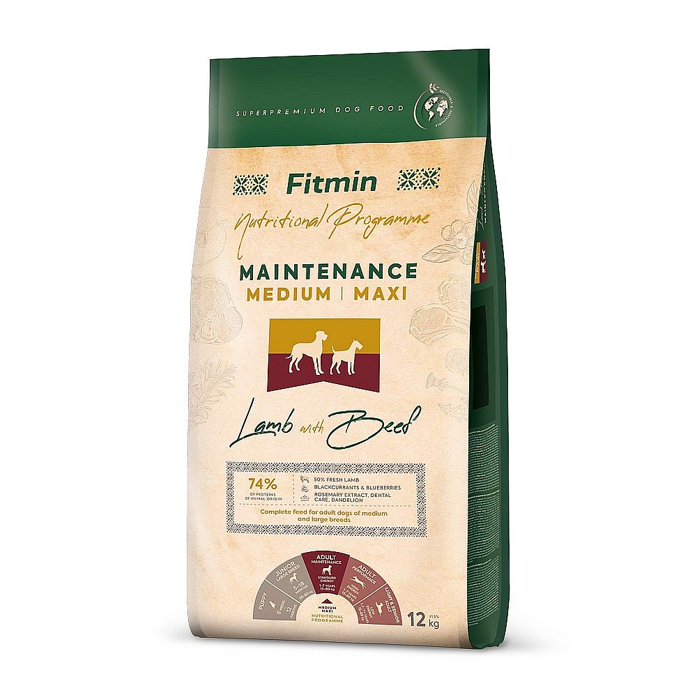 Fitmin Dog Medium Maxi Performance Lamb & Beef 12kg