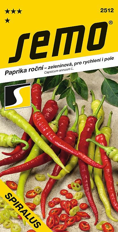 Paprika zeleninová SPIRALUS světle zelený, nepálivý beraní roh