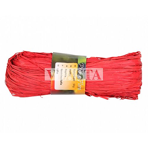 Provaz lýko-Raffia 50g červená