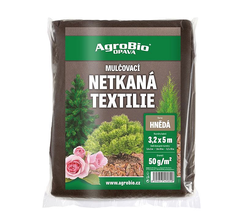 Textilie netkaná hnědá 3,2x5m Agrobio