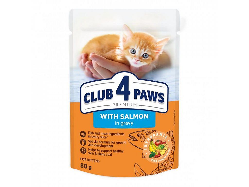 Kapsa Club4Paws CAT 80g for Kitten with Salmon