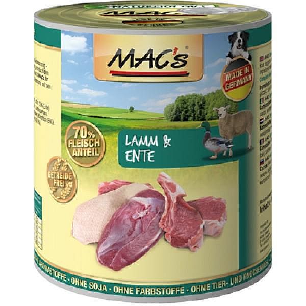 Konzerva MAC´s Dog Lamm & Ente 800 g jehně a kachna