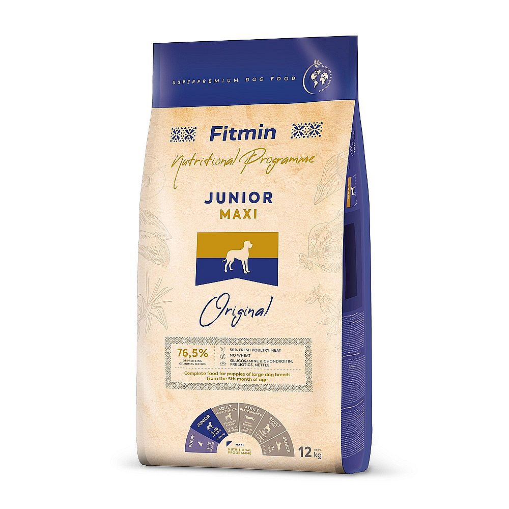 Fitmin Dog Maxi Junior 12kg kompletní krmivo pro psy