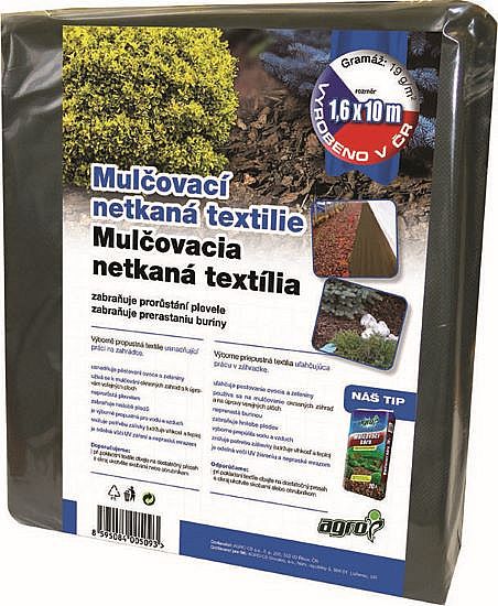 Textilie netkaná černá 1,6x10m Juta-AGRO