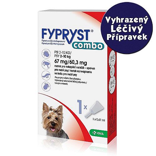 VVLP Kapky spot-on Fypryst Combo 67/60,3mg S pro psy malých plemen