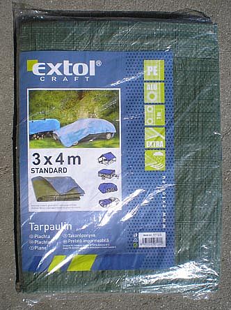 Plachta Extol 3x4m s oky 70g/m2