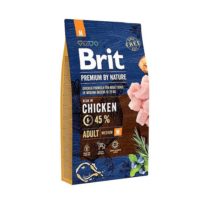 Brit Premium by Nature Adult M 15kg (10-25kg)