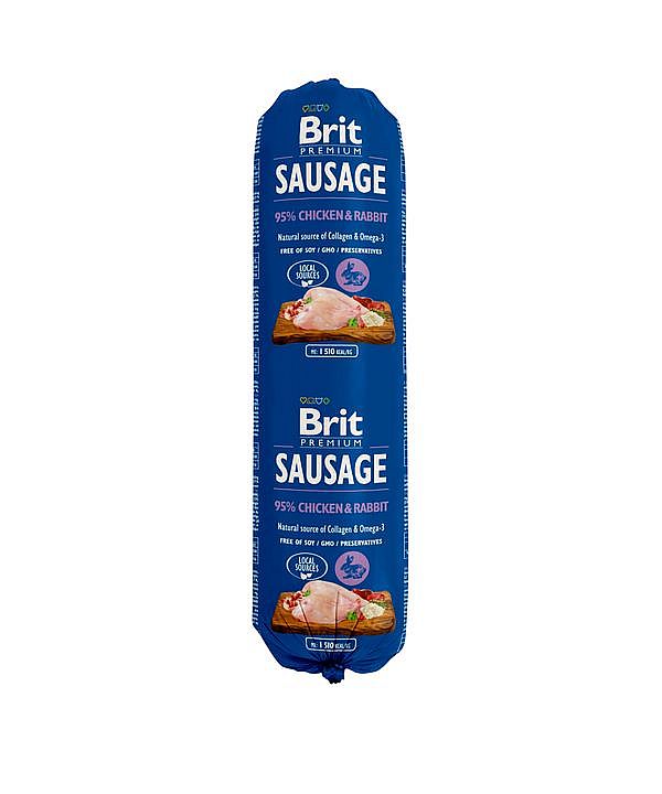 Brit Sausage Chicken & Rabbit 800g kuře & králík