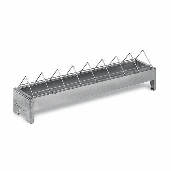 Gaun Krmítko žlabové 50cm 500x120x142mm kovové pozinkované s širším rozestupem dělítek / METAL CHICK FEEDER WIDE SPACING 50CM GALVANIZED 11315