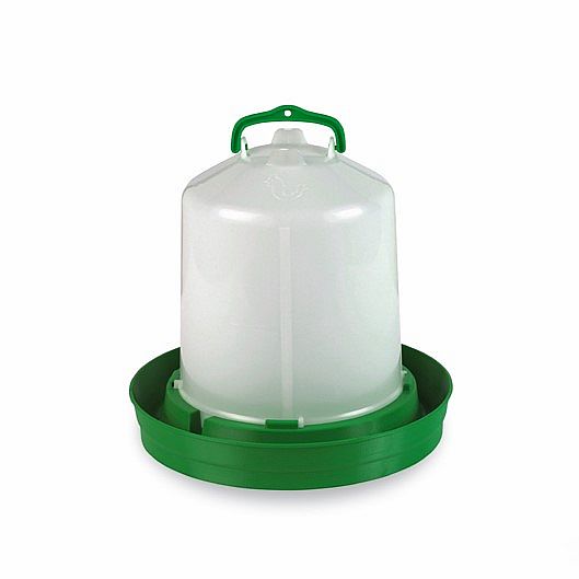 Gaun Napaječka PREMIUM 8 l 322x300mm plastová bílá se zelenou miskou se zátkou / PREMIUM DRINKER WITH PLUG GREEN 8 L 11061