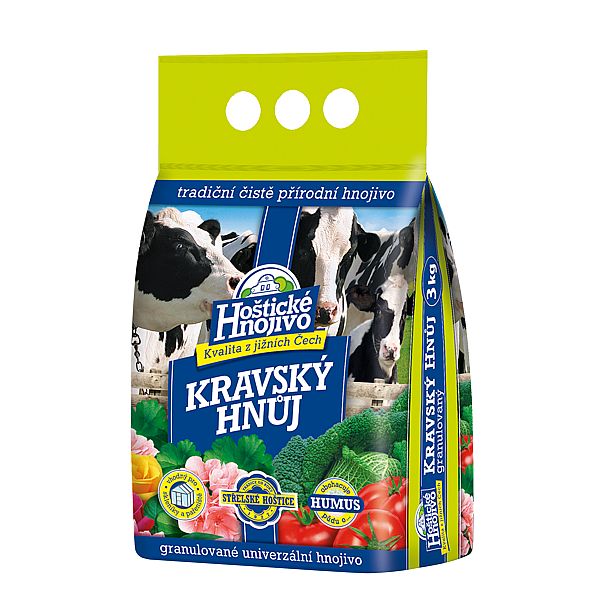 Kravský hnůj 3kg Hoštické hnojivo