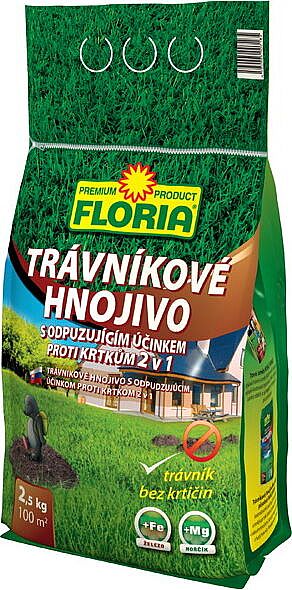 FLORIA Trávníkové hnojivo proti krtkům 2,5kg