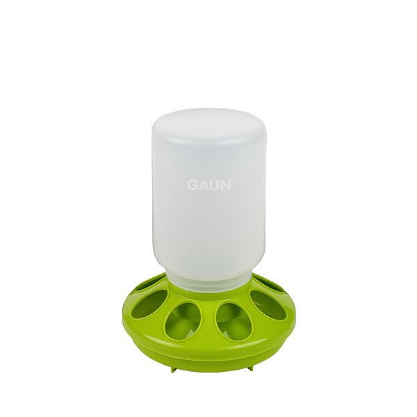 Gaun Krmítko pro drůbež 1kg 157x235mm plastové zelené s bílým zásobníkem / PLASTIC CHICK FEEDER 1KG 11215