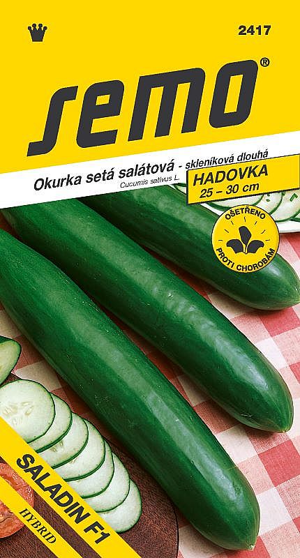 Okurka hadovka SALADIN F1 25-30cm pro skleníky i foliové kryty