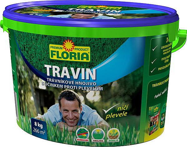 FLORIA Travin 8kg trávníkové hnojivo a selektivní herbicid