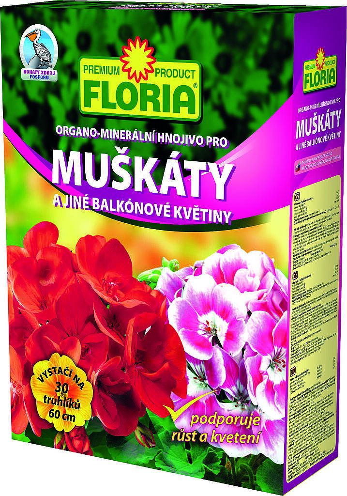 FLORIA Organo-minerální hnojivo na muškáty 2,5kg