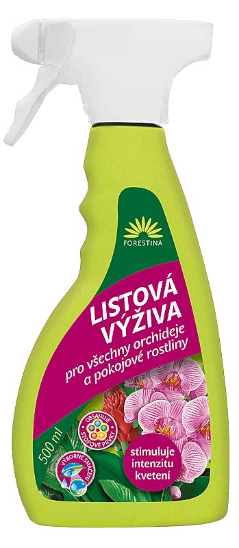 Listová výživa na orchideje a pokojové rostliny 500 ml Forestina