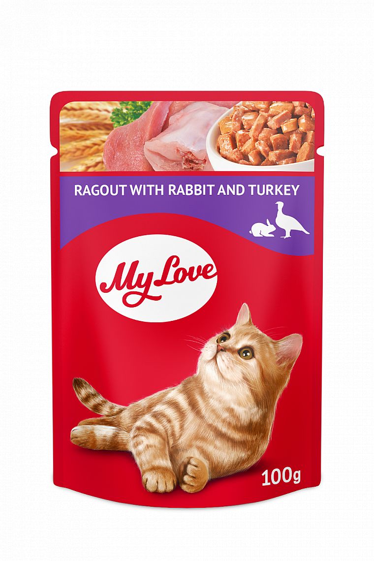 Kapsa MyLove Cat 100g ragout with Rabbit and Turkey