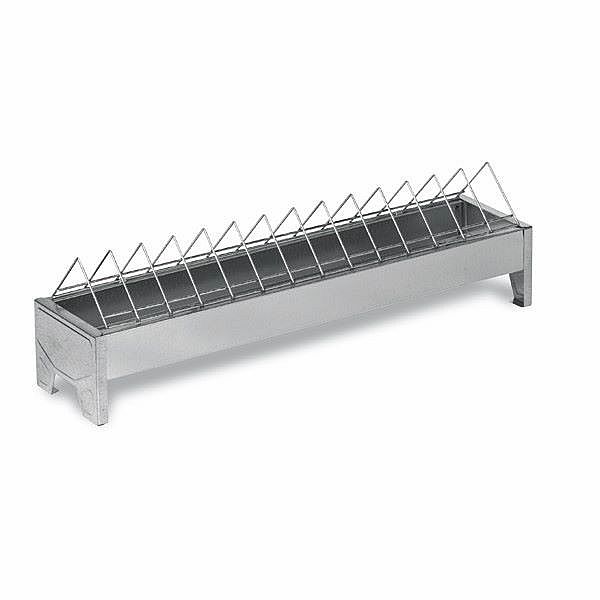 Gaun Krmítko žlabové 50cm 500x120x142mm kovové pozinkované s užším rozestupem dělítek / METAL CHICK FEEDER NARROW SPACING 50CM GALVANIZED 11320