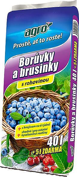 AGRO Substrát pro borůvky a brusinky 40+5 l