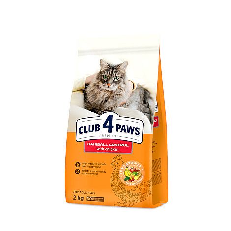 Club4Paws Cat Premium Hairball Control 14kg trávení chlupů