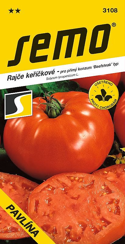 Rajče keř. PAVLÍNA  přímý konzum, skladovatelné, polorané