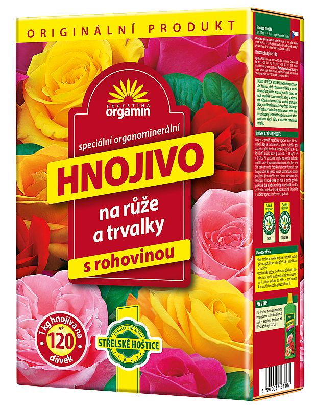 Orgamin Růže 1kg organo-minerální hnojivo s rohovinou