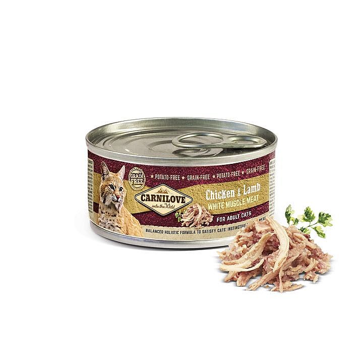 Konzerva Carnilove WMM for Adult Cats 100g Chicken & Lamb (CZ)