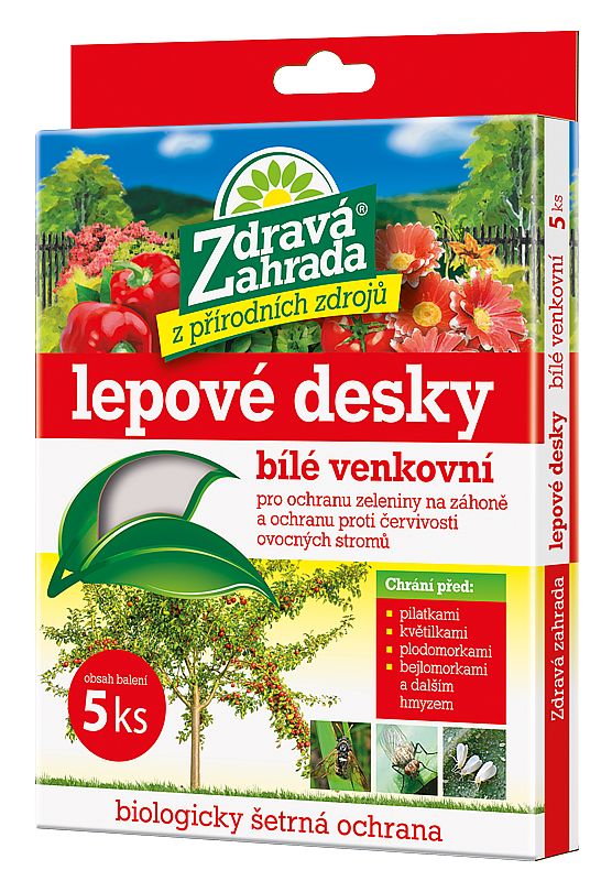 Lepové desky bílé 5ks venkovní Zdravá zahrada