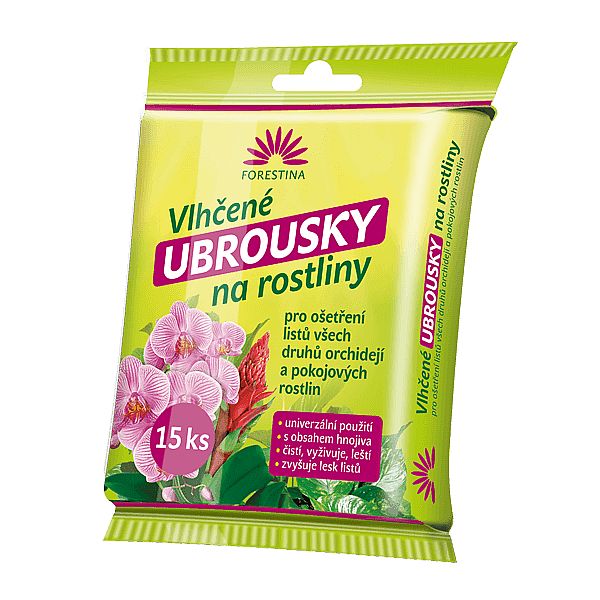 Vlhčené ubrousky na rostliny 15 ks Forestina