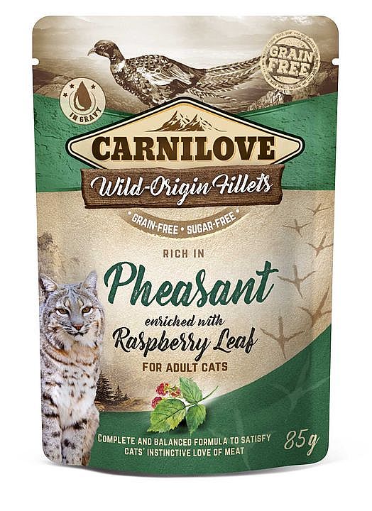 Kapsa Carnilove Cat 85g rich in Pheasant enriched with Raspberry Leaves (GB,DE,SV,FI,DK,FR,NL,RU,UA)