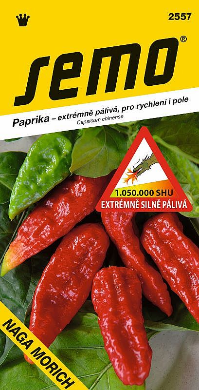 Paprika zel. NAGA MORICH extrémně pálivá SHU 1 050 000 červená