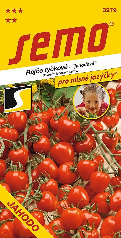 Rajče tyč. JAHODO jahodové, rané, červené