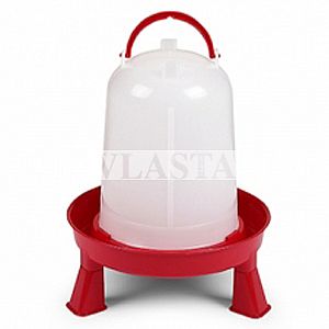 Gaun Napaječka pro drůbež 3 l 255x280mm plastová červená s nohama ECO / CHICKEN DRINKER 3 L WITH LEGS 10937