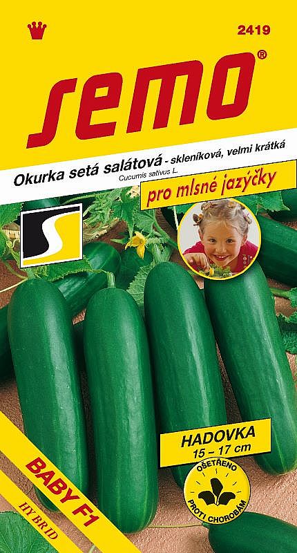 Okurka hadovka BABY F1 15-17cm pro skleníky i foliové kryty