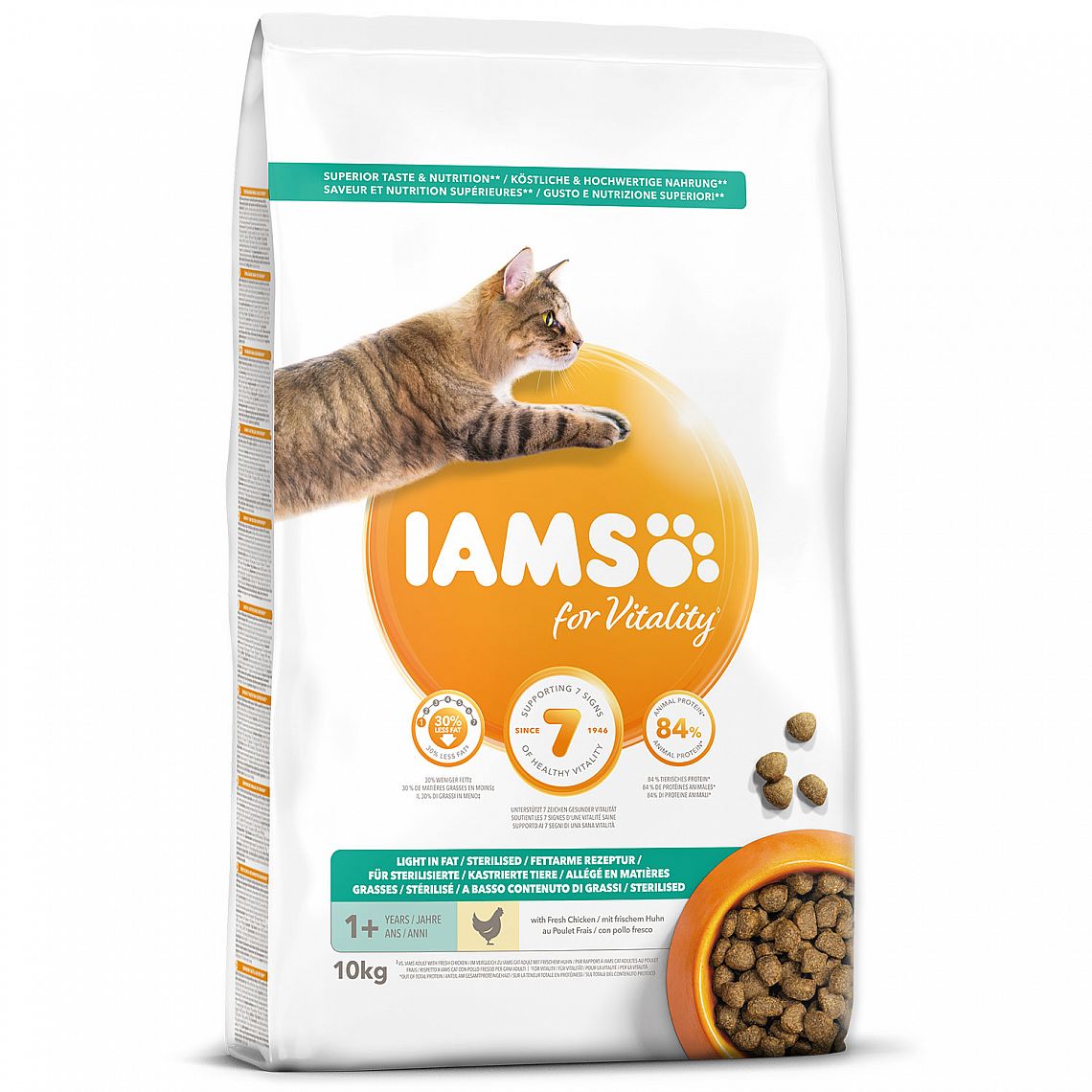 Iams Cat Adult Weight Control Sterilized Chicken ROZVAŽOVÁNO z balení 10kg